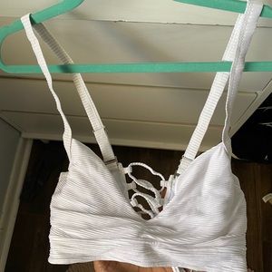 White Ribbed Bikini